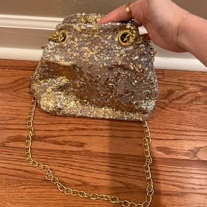 Fiona Lang Gold Sequin Purse